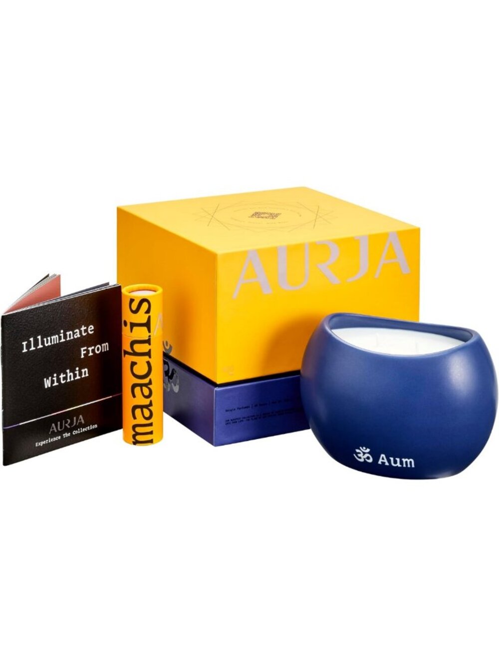 Luxury Scented Candle - Yuzu, Orange Blossom & Santal, 60+ Hour Burn, Natural